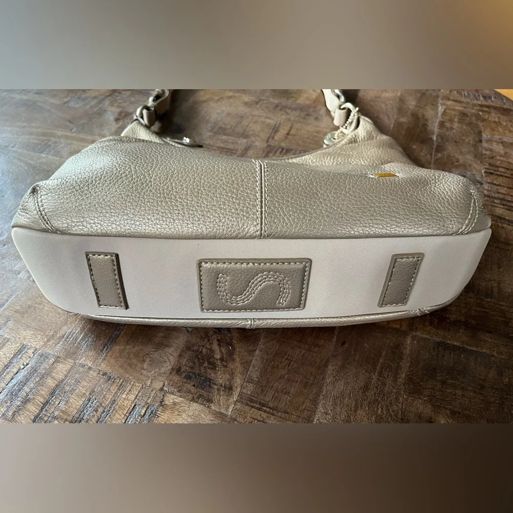 The Sak Metallic Taupe Hobo Shoulder Bag